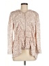 Boutique + 100% Polyester Ivory Pink Long Sleeve Blouse Size Med Plus - photo 1
