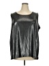 Catherines Metallic Silver Sleeveless T-Shirt Size 3X - photo 1