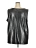 Catherines Metallic Silver Sleeveless T-Shirt Size 3X - photo 2