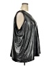 Catherines Metallic Silver Sleeveless T-Shirt Size 3X - photo 4