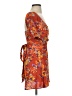 L Space 100% Viscose Floral Orange Burgundy Casual Dress Size XS - photo 4