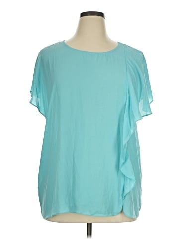 H By Halston Short Sleeve Blouse (view 1)