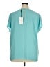 H By Halston 100% Polyester Teal Short Sleeve Blouse Size XL - photo 2