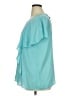 H By Halston 100% Polyester Teal Short Sleeve Blouse Size XL - photo 5