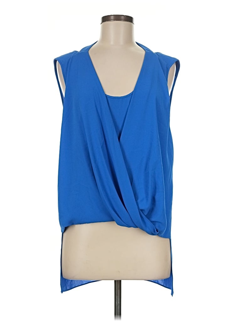 Pre-owned Bcbgmaxazria Sleeveless Blouse In Blue