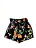 Express 100% Polyester Floral Black Shorts Size 2 - photo 1