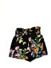 Express 100% Polyester Floral Black Shorts Size 2 - photo 2