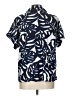 Unique Spectrum Tropical Blue Short Sleeve Blouse Size L - photo 2