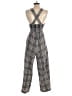 Topshop Plaid Gray Black Jumpsuit Size 0 - photo 2