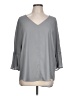 Chaus 100% Polyester Gray 3/4 Sleeve Blouse Size L - photo 1