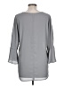 Chaus 100% Polyester Gray 3/4 Sleeve Blouse Size L - photo 2