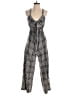 Topshop Plaid Gray Black Jumpsuit Size 0 - photo 1