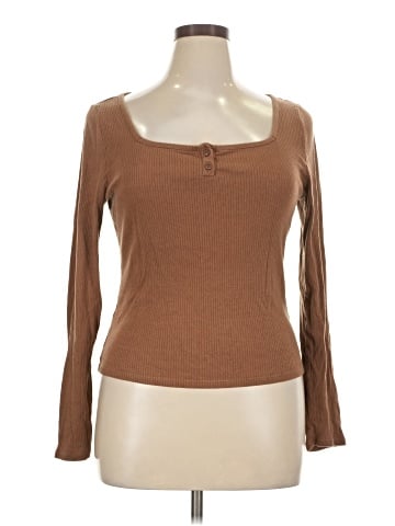 a.n.a. A New Approach Long Sleeve Henley (view 1)