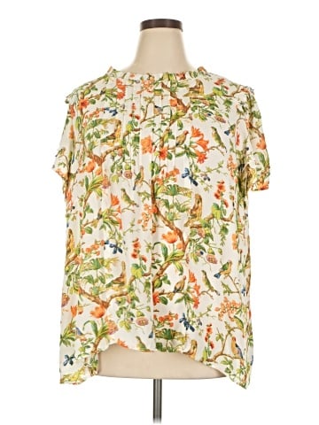 Rose + Olive Short Sleeve Blouse (view 1)