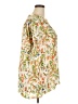 Rose + Olive 100% Polyester Floral Ivory Short Sleeve Blouse Size 3X - photo 4