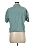 bryn WALKER 100% Tencel Teal Short Sleeve Blouse Size M - photo 2