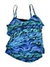 Trimshaper Animal Print Blue Swimsuit Top Size 22w - photo 1