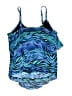 Trimshaper Animal Print Blue Swimsuit Top Size 22w - photo 2