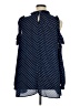 Cha Cha Vente 100% Polyester Polka Dots Blue Long Sleeve Blouse Size XL - photo 2