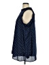 Cha Cha Vente 100% Polyester Polka Dots Blue Long Sleeve Blouse Size XL - photo 5