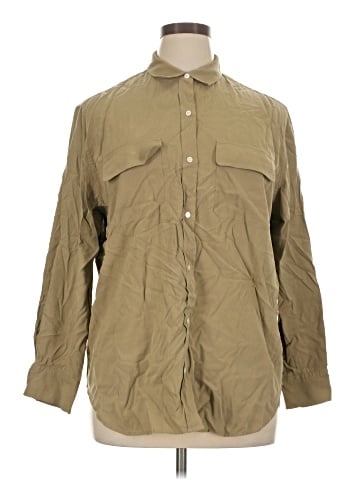 Everlane Long Sleeve Silk Top (view 1)