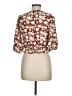 Sienna Sky 100% Polyester Brown 3/4 Sleeve Blouse Size M - photo 2