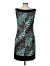 Connected Apparel Graphic Teal Cocktail Dress Size 12 - photo 2