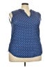 Halife Blue Sleeveless Blouse Size XXL - photo 1