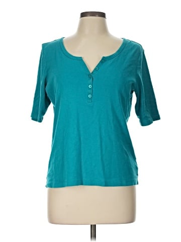 Karen Scott Sport Short Sleeve Henley (view 1)