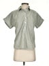 J.Crew 100% Cotton Stripes Green Short Sleeve Blouse Size XS - photo 1