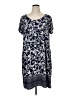 MSK Paisley Blue Casual Dress Size 1X - photo 1