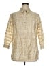 Chico's Design 100% Silk Metallic Gold 3/4 Sleeve Silk Top Size XL (3) - photo 1