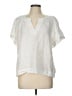 J.Crew 100% Linen Ivory Short Sleeve Blouse Size L - photo 1