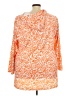 Lands' End Floral Multi Color Orange Poncho Size 3X - photo 2