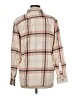 Old Navy 100% Cotton Plaid Tan Long Sleeve Button-Down Shirt Size M - photo 2