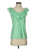Lilly Pulitzer 100% Cotton Solid Green Sleeveless Blouse Size S - photo 1