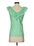 Lilly Pulitzer 100% Cotton Solid Green Sleeveless Blouse Size S - photo 2