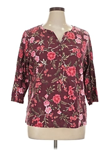 Karen Scott 3/4 Sleeve Blouse (view 1)