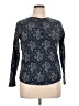 Chaps 100% Cotton Paisley Blue Long Sleeve Top Size 1X - photo 1