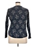 Chaps 100% Cotton Paisley Blue Long Sleeve Top Size 1X - photo 2
