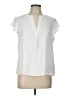 Calvin Klein White Short Sleeve Blouse Size L - photo 1