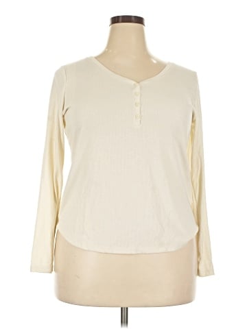 a.n.a. A New Approach Long Sleeve Henley (view 1)