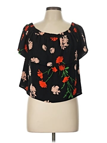 Topshop Short Sleeve Blouse (view 1)