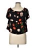 Topshop Black Short Sleeve Blouse Size 10 - photo 1