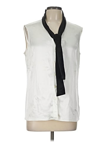 St. John Sleeveless Button-Down Shirt (view 1)