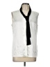 St. John Ivory Sleeveless Button-Down Shirt Size 10 - photo 1