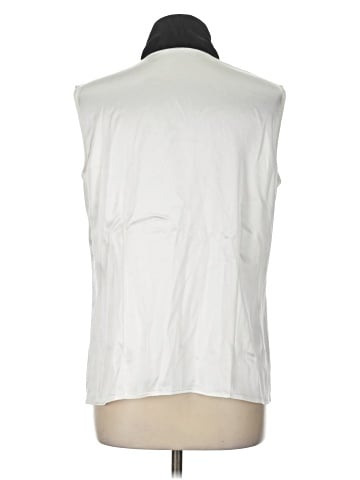 St. John Sleeveless Button-Down Shirt (view 2)