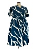 BLOOMCHIC Print Blue Casual Dress Size 18 - photo 1