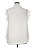 Halogen 100% Polyester Ivory Short Sleeve Blouse Size XL - photo 2