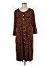 North Style Paisley Brown Casual Dress Size M - photo 1